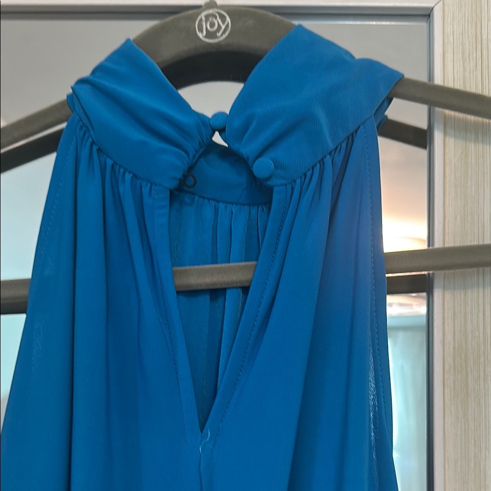 Express Vibrant Blue Backless Dress - Picture 5 of 5